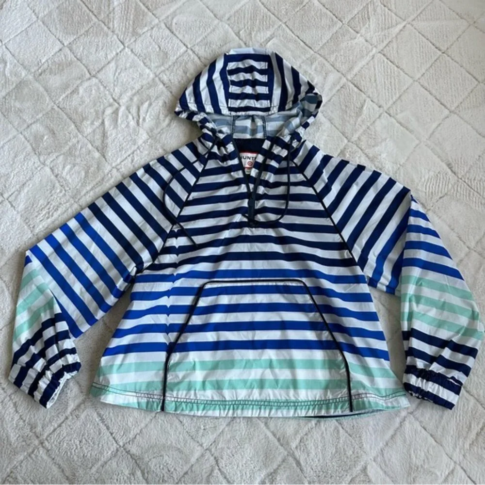 Hunter For Target | Blue & White Rain Jacket Coat | Size Extra Small